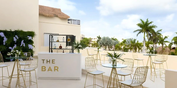 Toronja Terrace outdoor wedding reception setup at Dreams Puerto Morelos Resort & Spa